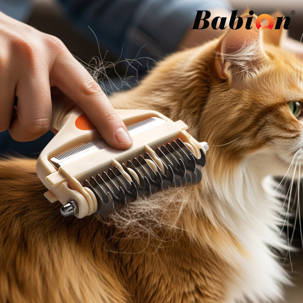 바비온 4in1 반려동물 포밍 브러쉬 104R 강아지 고양이 엉킨털 죽은털 제거 빗