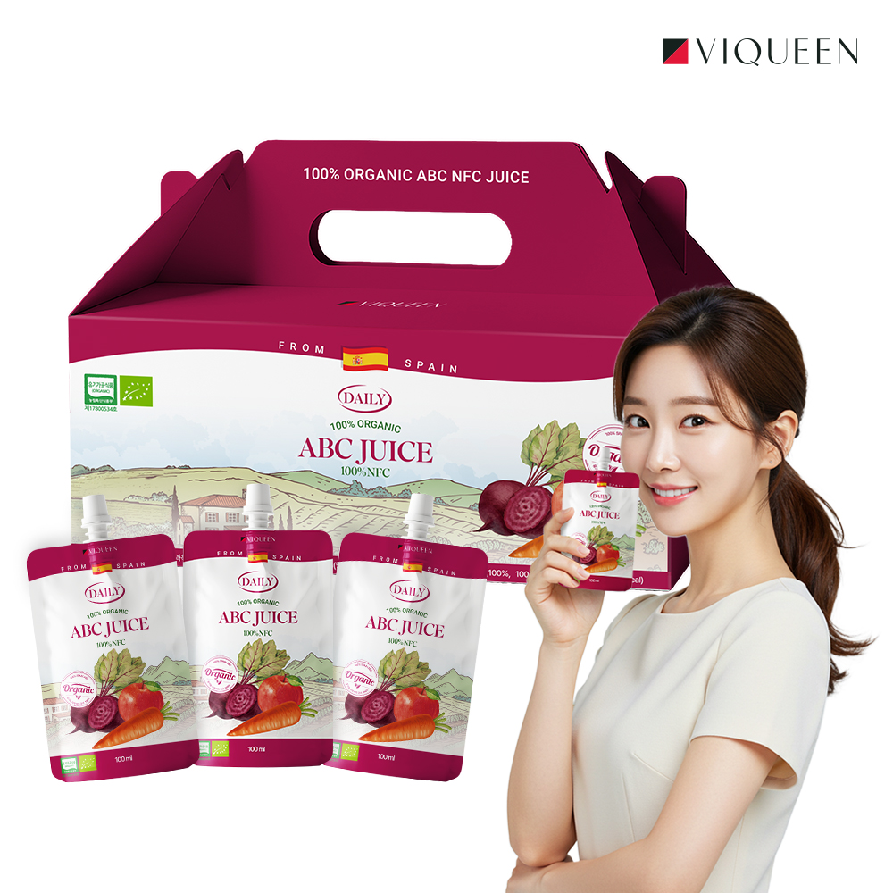 바이퀸 데일리 100% NFC 착즙 유기농 ABC주스 100ml 30포 - 메인 이미지