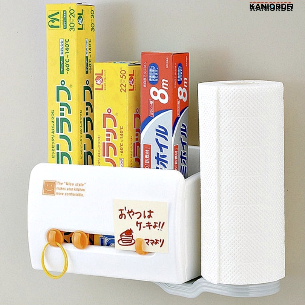 키친타올 디스펜서 휴지 회전형 강력자석 정리함 주방 조리도구 걸이 - 상품 이미지