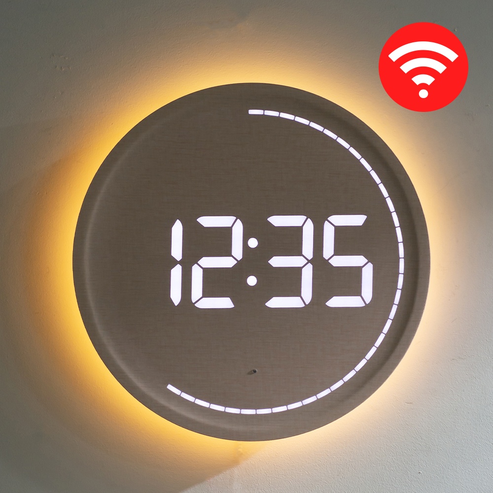 플라이토 인테리어 벽걸이시계 거실 무소음 전자 LED 벽시계 집들이 이사 결혼 선물 써클