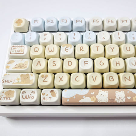 귀여운키캡 클라우드베어 조약돌 캐릭터 MOA 풀배열 키보드키캡 스마일준
