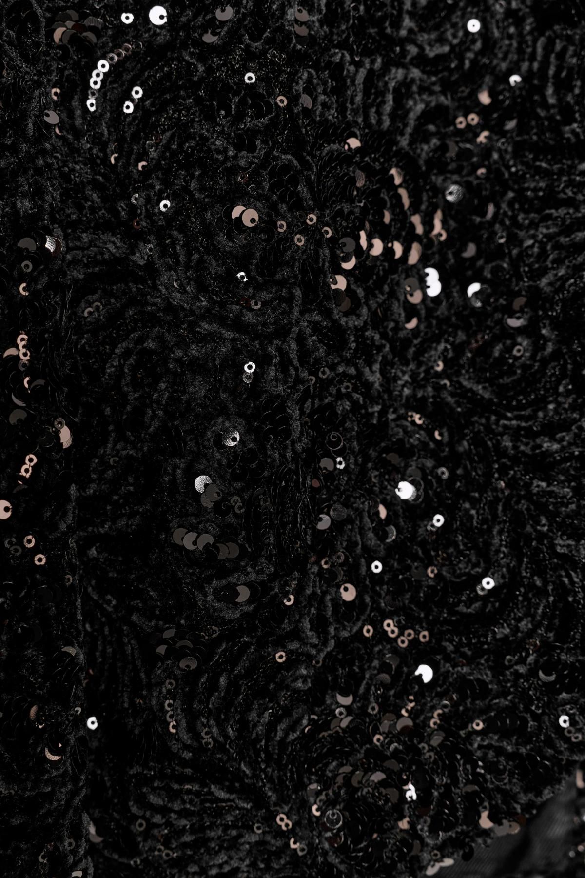 자라 파티 시퀸 볼륨 슬리브 크롭 재킷 9822/807 BLACK - 상세 이미지 5