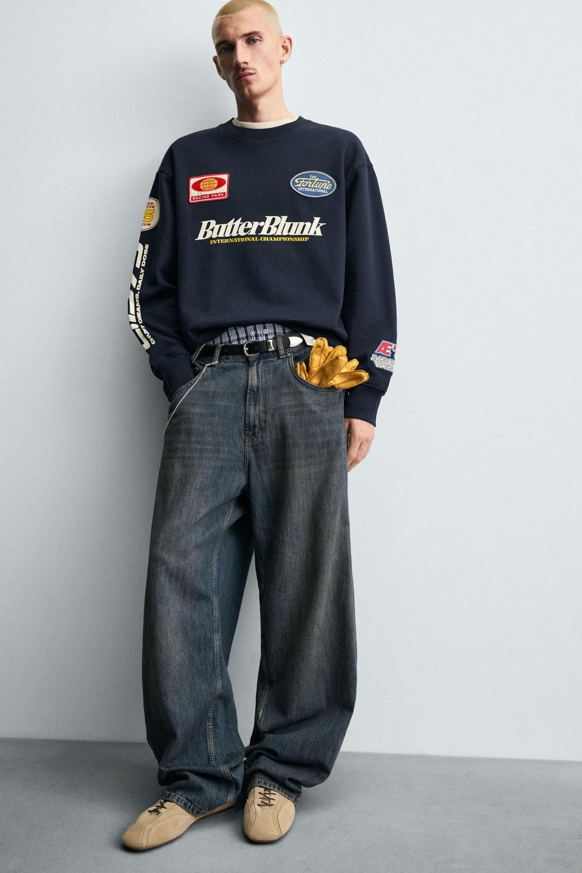 자라 패치 라운드넥 스웨트셔츠 0962/397 NAVY BLUE 이미지 6