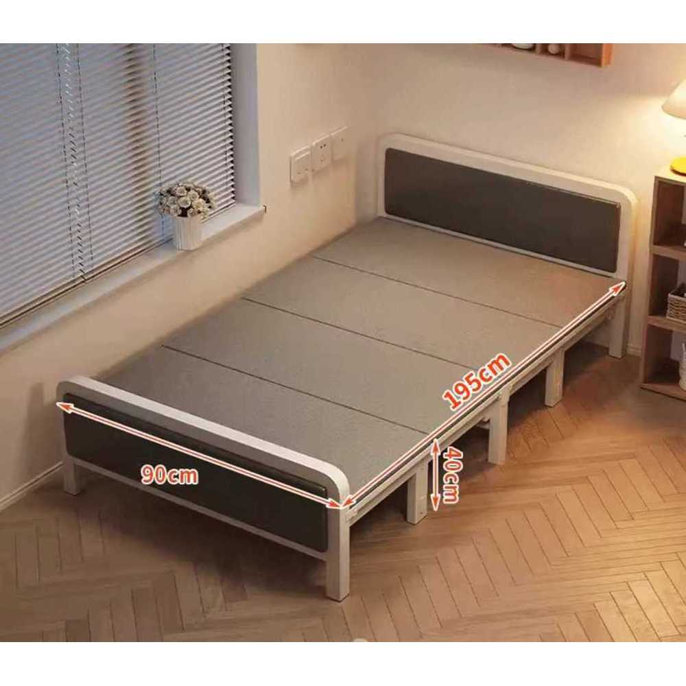 간이 평상 침대 접이식 프레임형 이동식 간편 베드 화이트 90cm(A형) - 상세 이미지 3