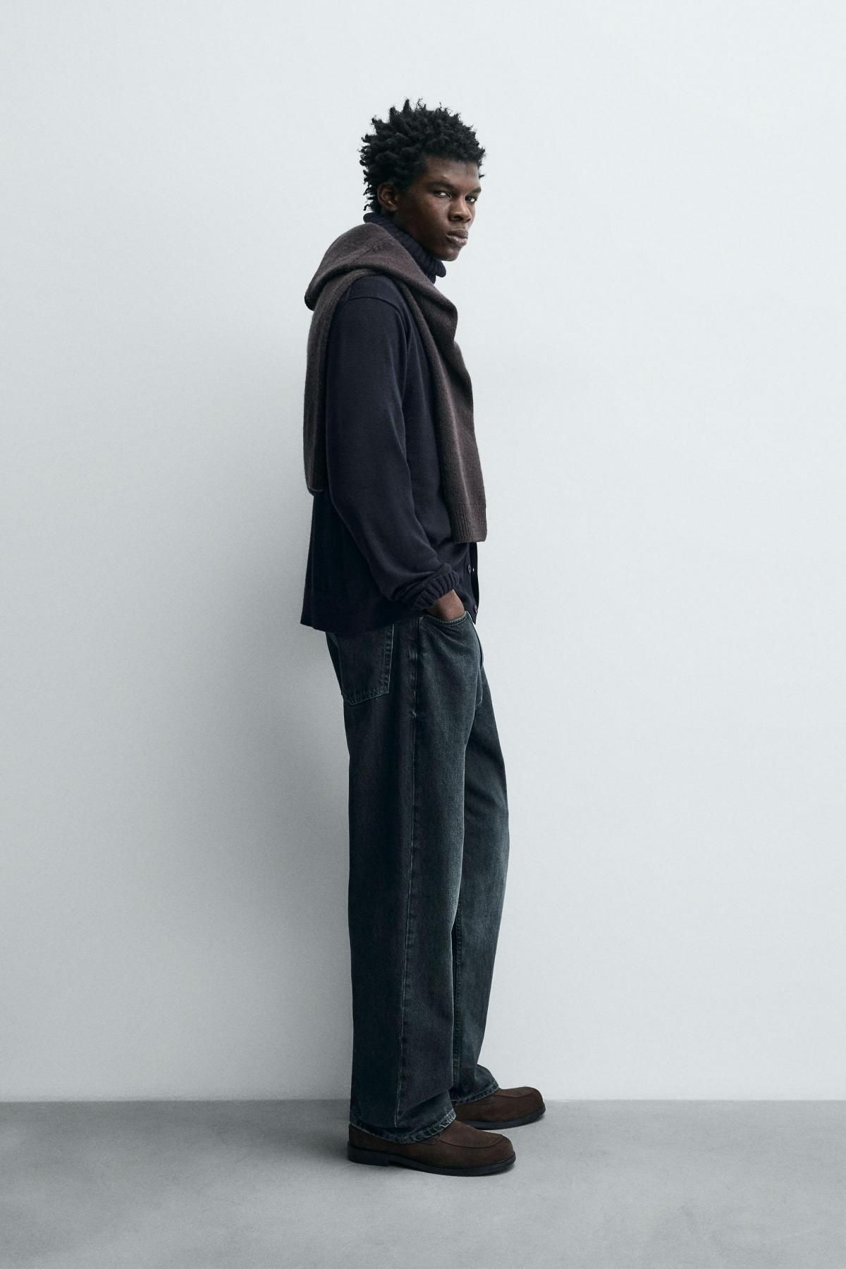 자라 울 라이트 브이넥 가디건 6674/336 DARK NAVY - 상세 이미지 5