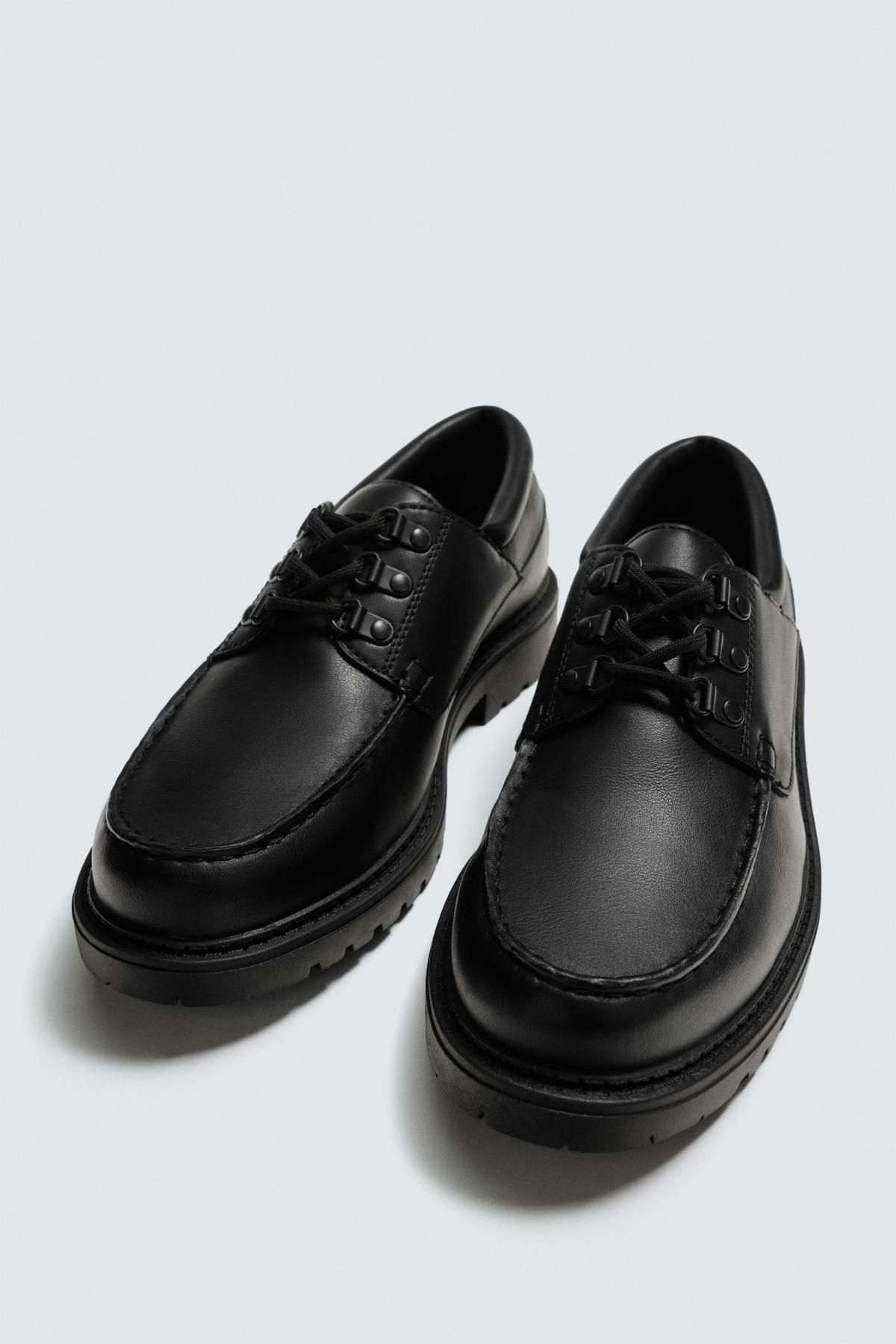 자라 청키 트랙솔 데크슈즈 2424/720 BLACK - 상세 이미지 2