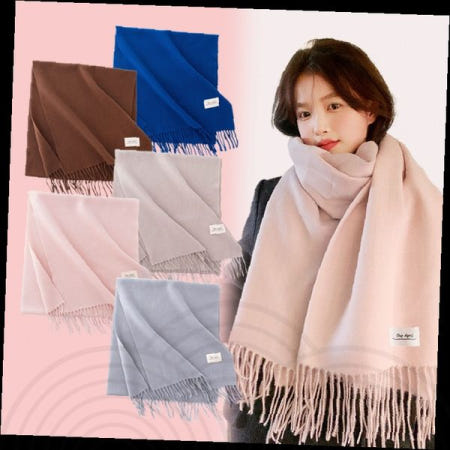 여성 목도리 캐시미어 소재 겨울 방한 머플러 보온 데일리 통근 외출 패션 액세서리 목감기 예방