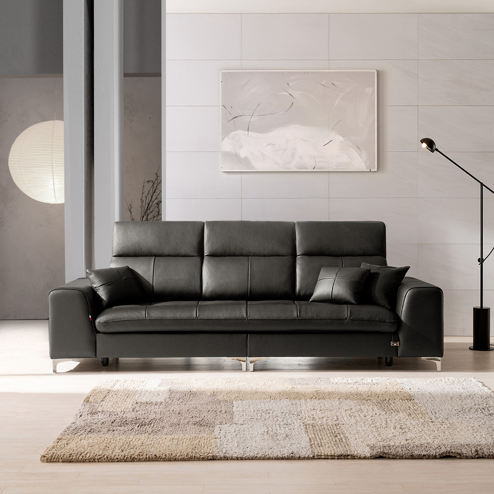 보루네오 베로나 이태리 통가죽 천연면피 소가죽 소파 4인용