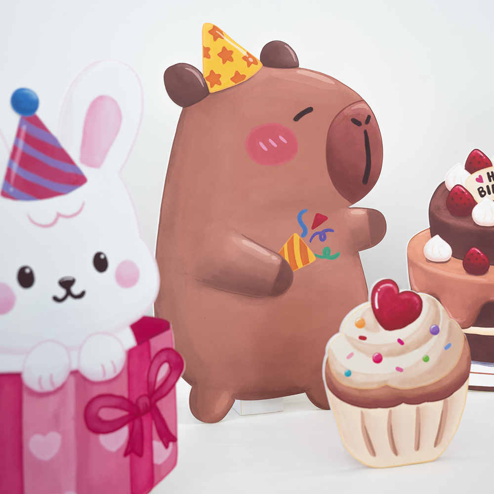 [미소쌤] 카피바라 파티 포토존 생일 기념일 행사 환경구성 데코 소품 - 상세 이미지 2