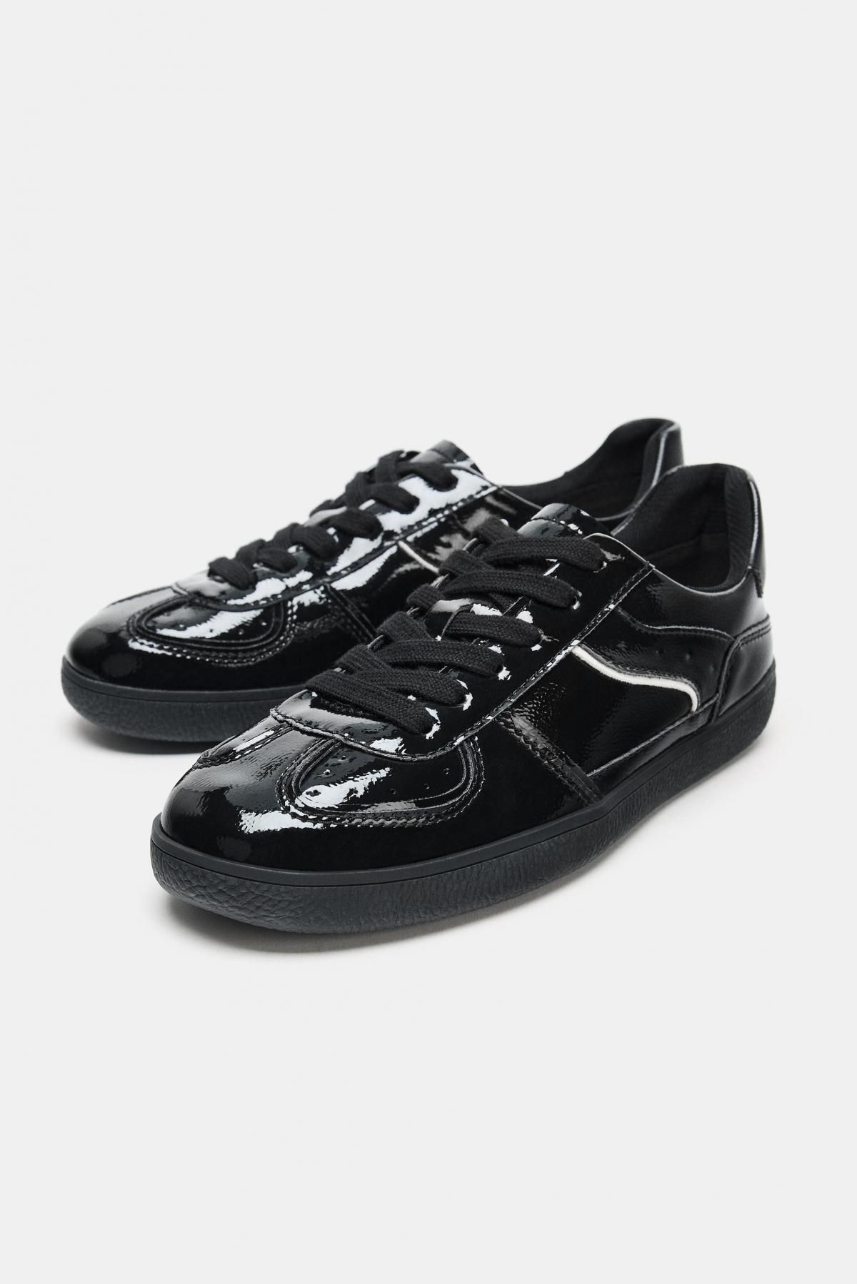 자라 에나멜 블랙 러닝 스타일 스니커즈 5461/610 BLACK - 상세 이미지 4