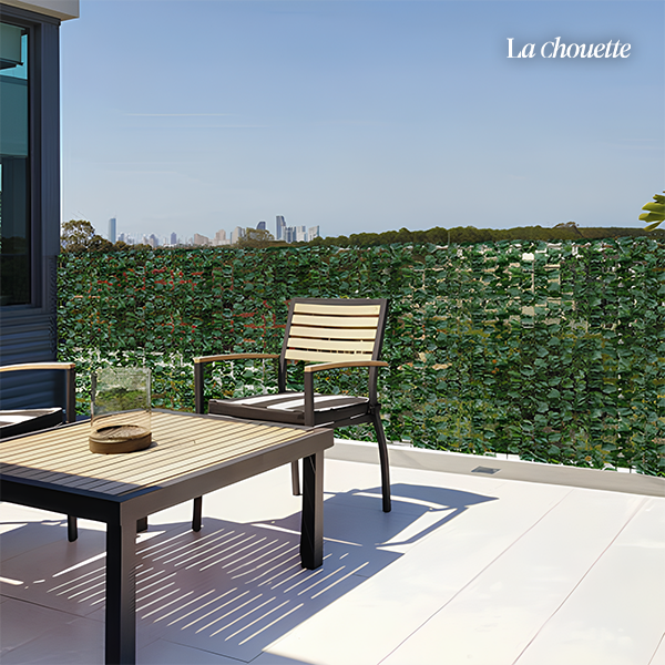 라슈에뜨 테라스 나뭇잎가림막 펜스꾸미기 사생활보호 옥상 발코니 베란다가리개 라이트그린3m