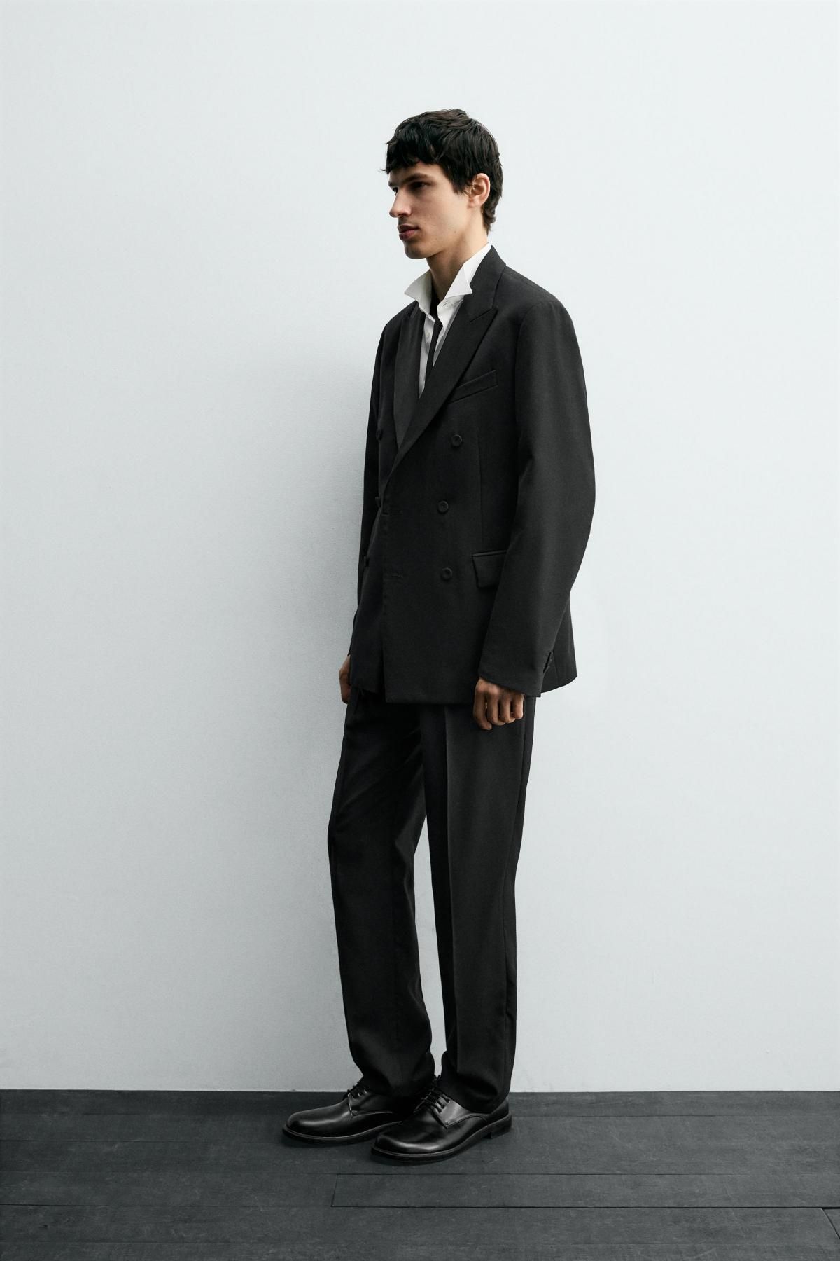 자라 더블브레스트 테일러드 디너 재킷 9378/004 BLACK - 상세 이미지 5