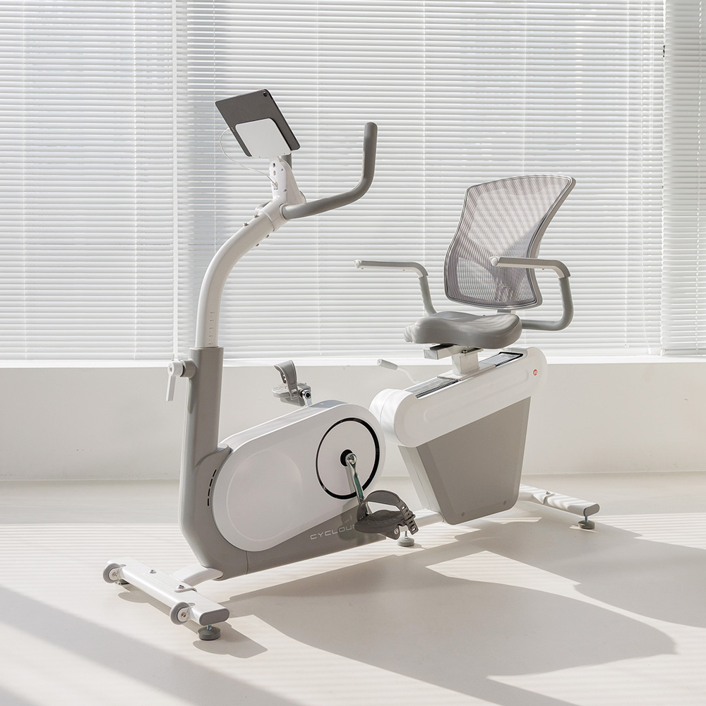 멜킨 국내유일 EMS ERG 프리휠 저소음 재활 좌식 바이크 사이클론지 노인 실내자전거