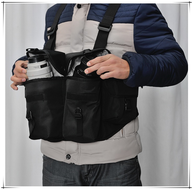 카메라 하네스 DSLR 스트랩 벨트 멜빵 촬영 조끼 사진 - 상품 이미지