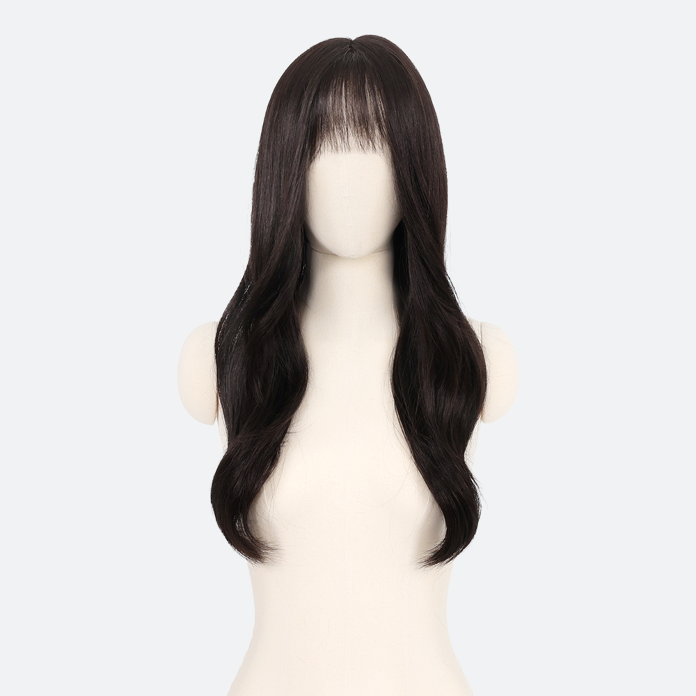 수제통가발 플로라 웨이브 루즈펌 긴머리 여자가발 이미지 8