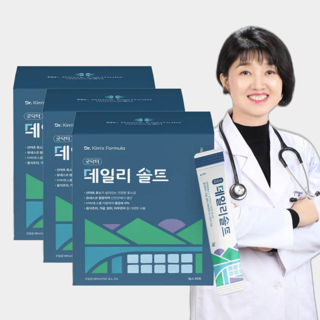 굿닥터 데일리솔트 누가의원 김태균 명품 아침 공복 미네랄 소금 30포 90g, 3개