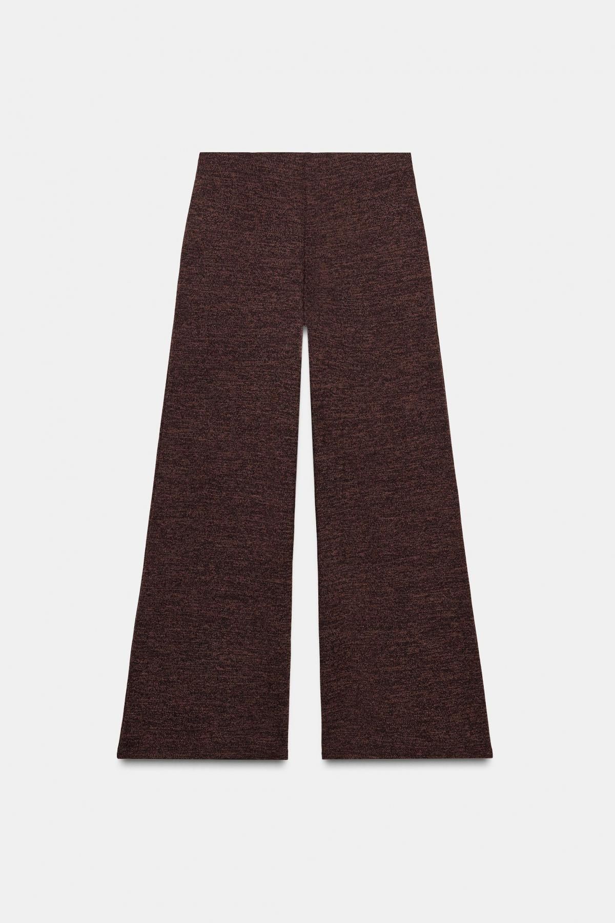 자라 베이직 피케 와이드 팬츠 5067/165 DARK BROWN - 상세 이미지 5