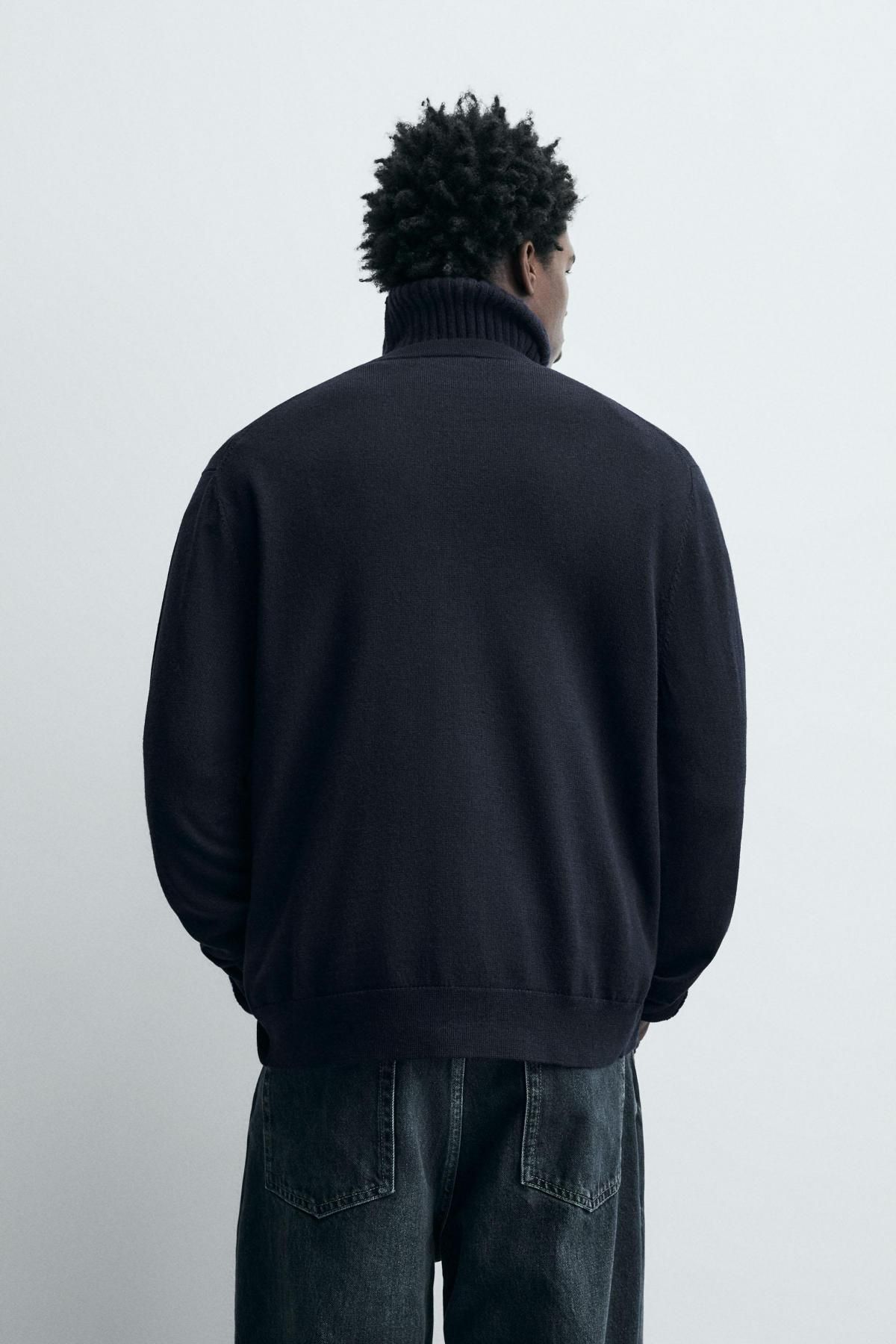 자라 울 라이트 브이넥 가디건 6674/336 DARK NAVY - 상세 이미지 4