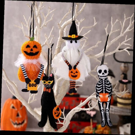 [daparang]할로윈 장식 인형 키링 호박 유령 해골 고양이 캐릭터 가방고리 매달이 소품