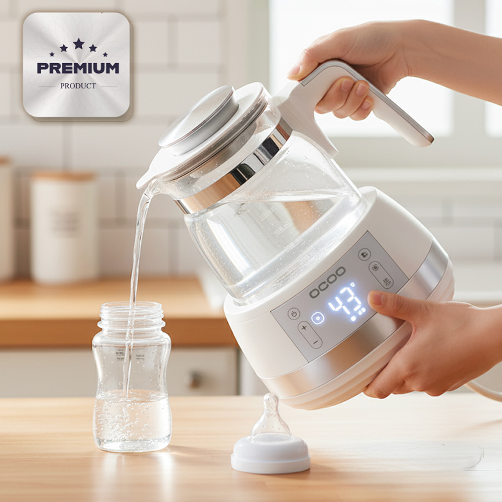 오쿠 분유포트 유리 전기 티포트 무선 주전자 차탕기 커피포트기 OCP-TP130W