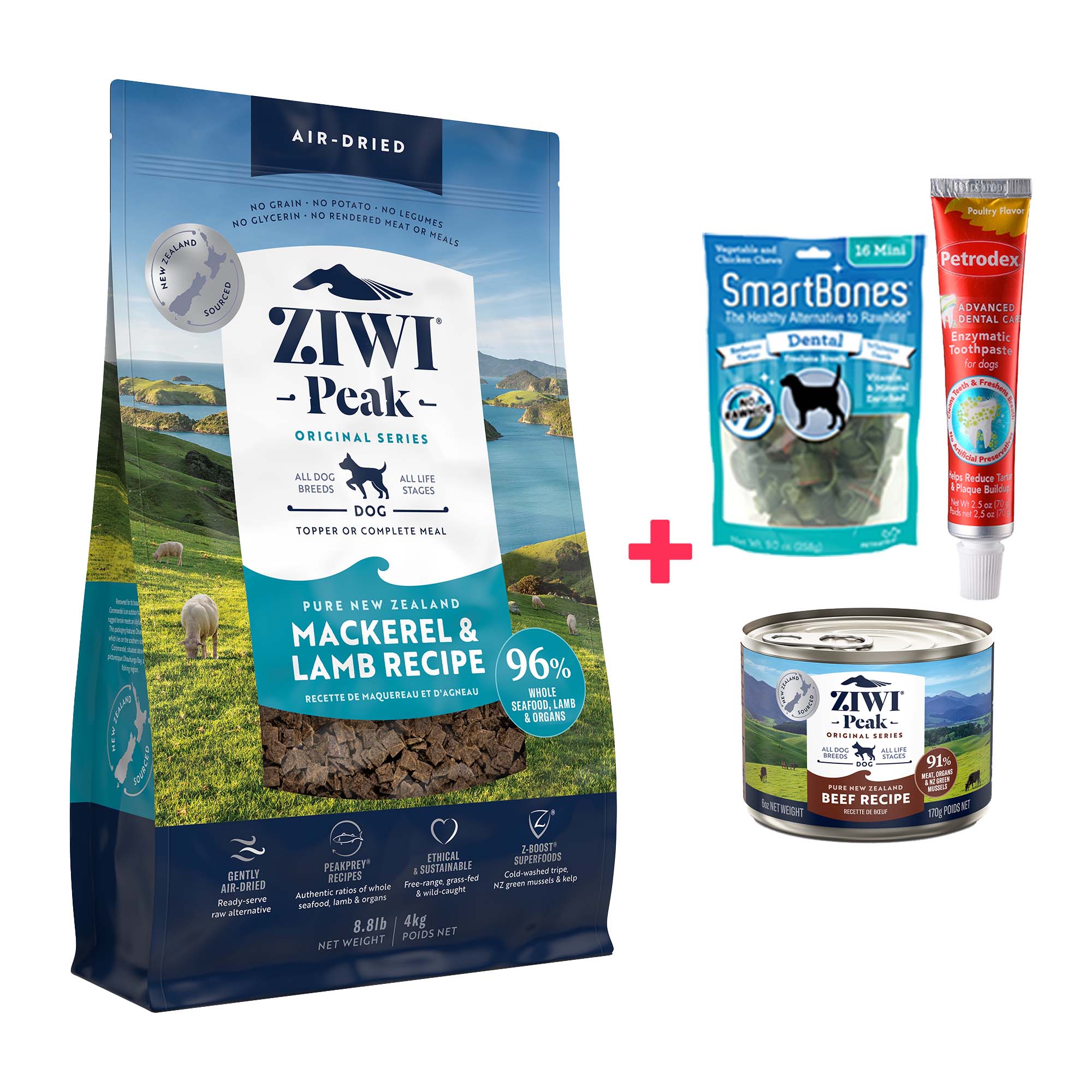 지위픽 오리지널 에어드라이 독 사료 고등어+양고기, 4kg, 1개