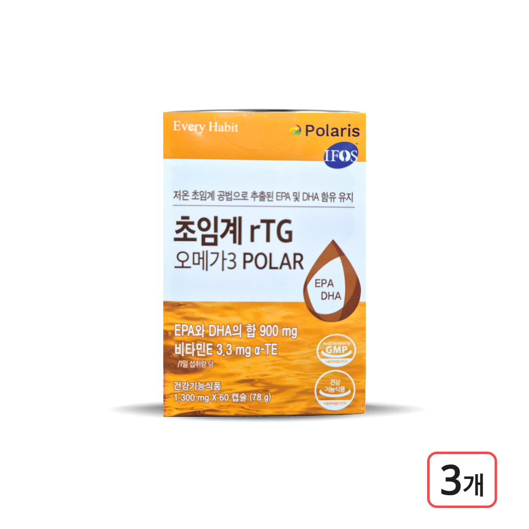 에브리해빗 폴라리스사 초임계 알티지 오메가3 POLAR 60캡슐, 3개 - 상품 이미지