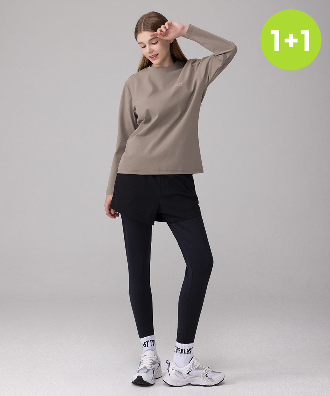 에버라스트 1+1 여성 기모 반바지 레깅스 힙커버 이미지 7