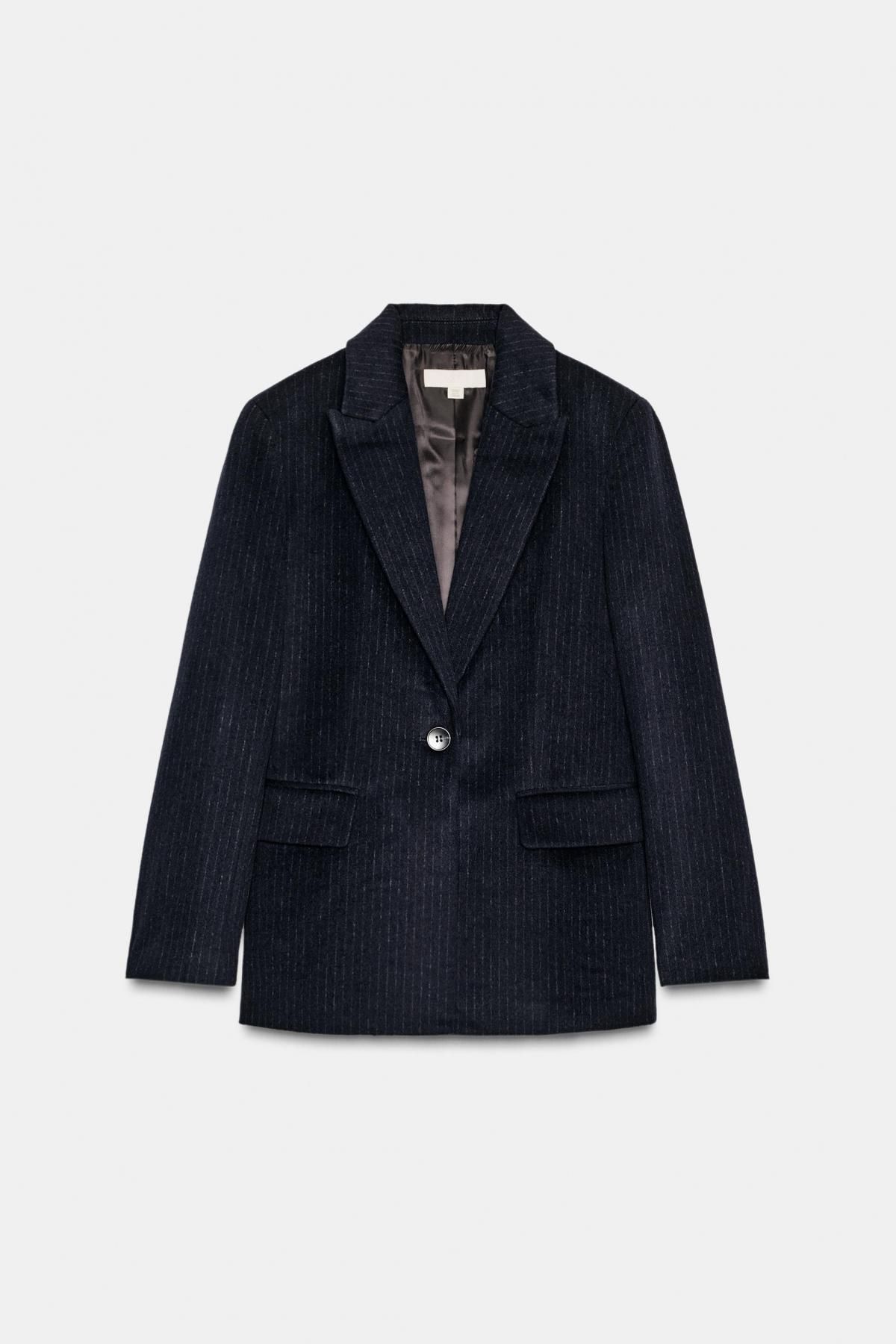 자라 울 블렌드 핀스트라이프 블레이저 3046/426 STRIPED - 메인 이미지