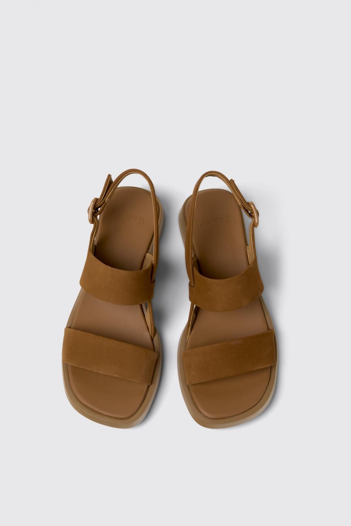 캠퍼 컴포트 스트랩 샌들 브라운 누벅 Dana K201486-014 BROWN - 상세 이미지 4