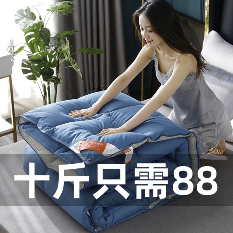 구스다운 이불 사계절용 알러지케어 간절기용 호텔침구 AB측-블루 그레이 150x200cm 3파운드 여름용 - 상세 이미지 3