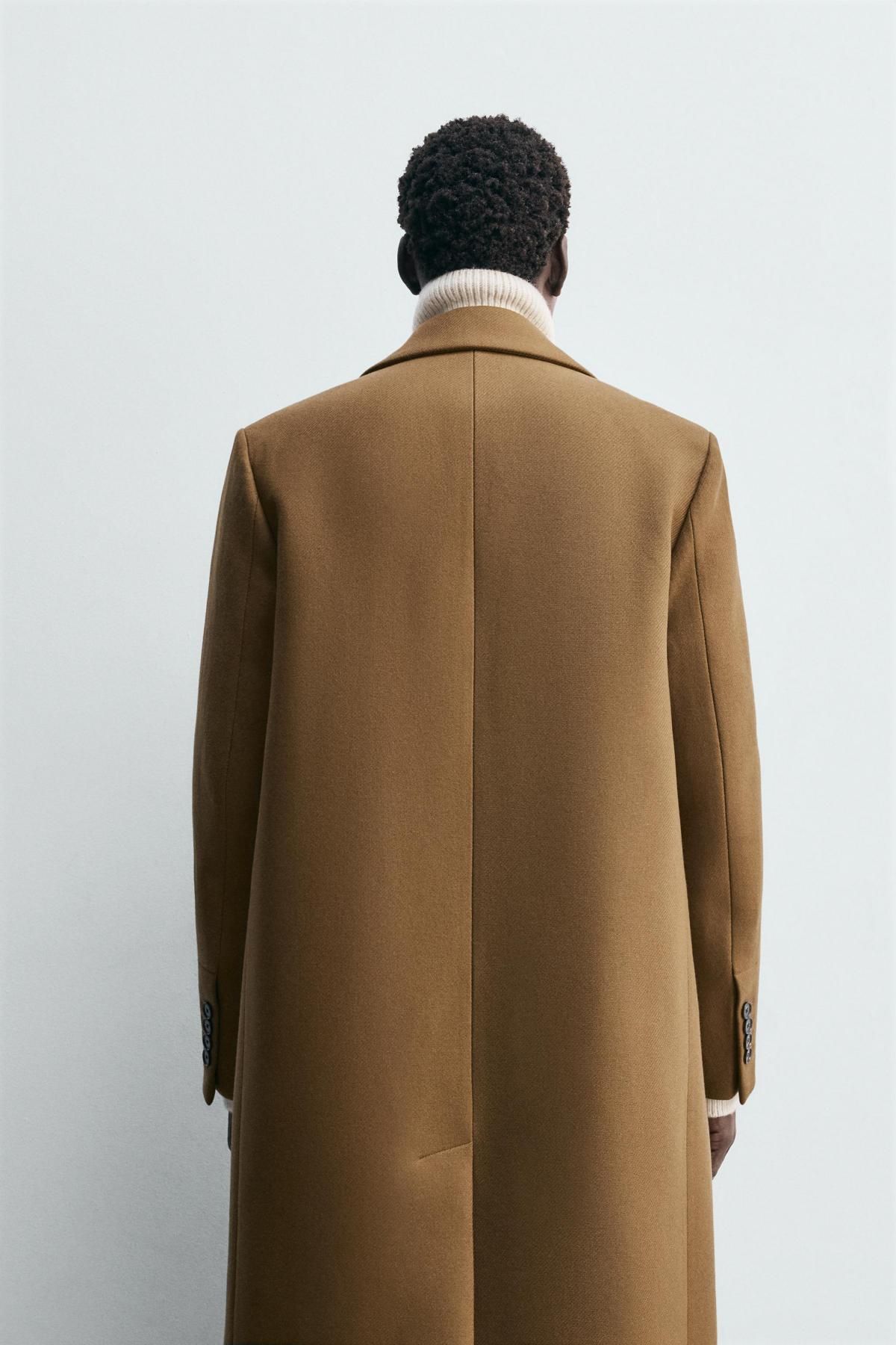 자라 클래식 울블렌드 싱글코트 브라운 6808/250 CAMEL - 상세 이미지 4