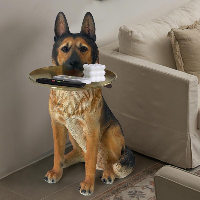 신혼집 집들이 선물 강아지 모형 거실 소파 옆 사이드 테이블 장식장 인테리어소품 리트리버 75cm