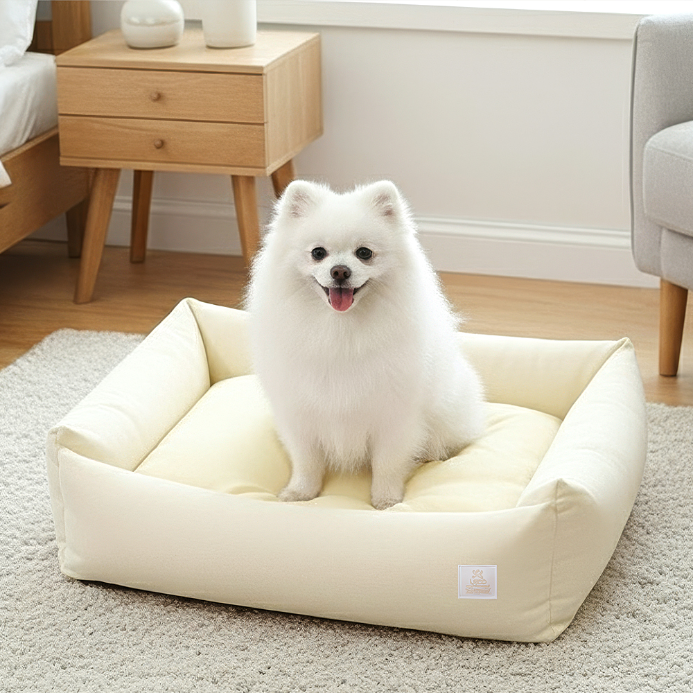 레토 강아지방석 프리미엄 대형 사각 쿠션 올커버 분리형 방석