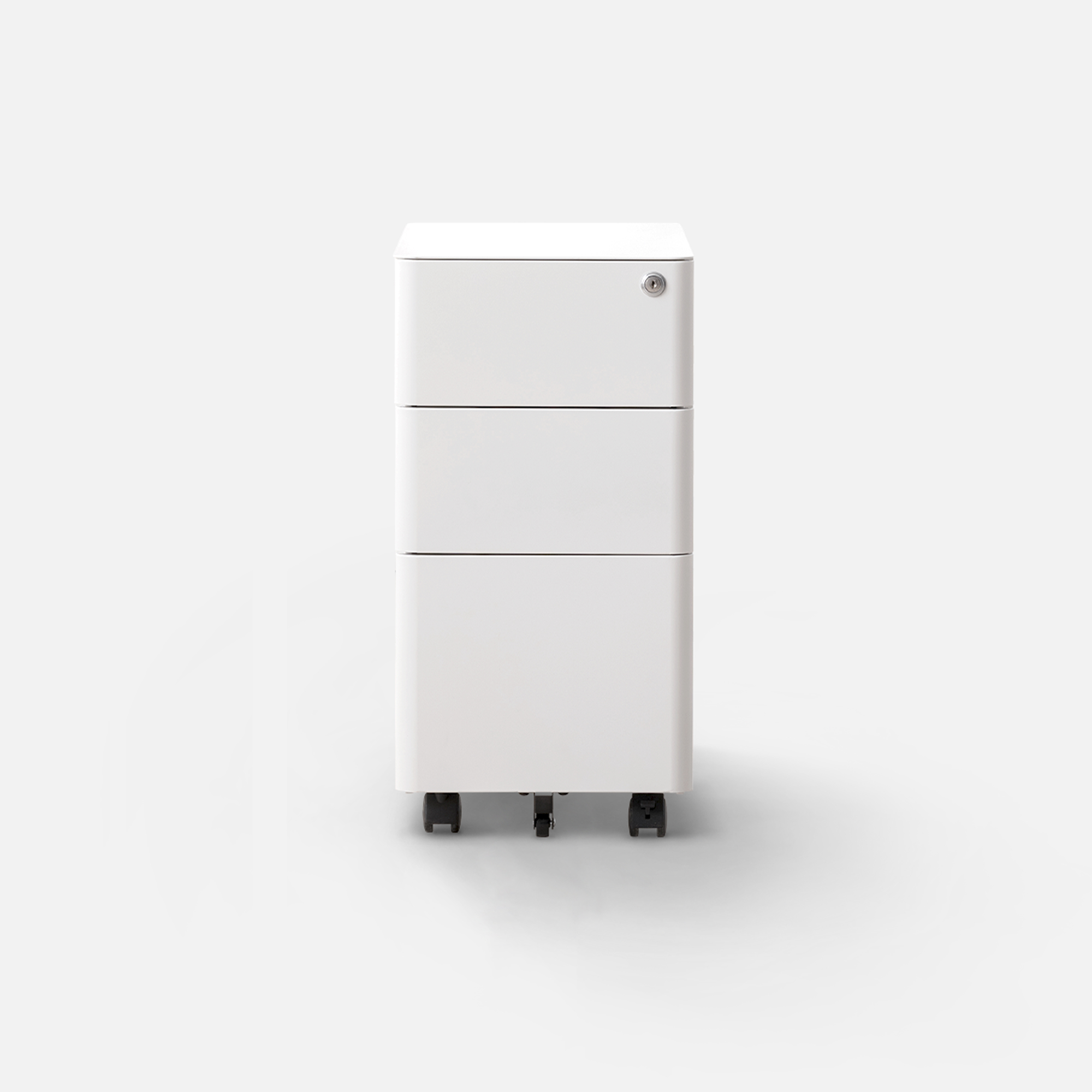 올즈 큐브 3단 프리미엄 스틸 슬림 캐비넷 화이트 제품 이미지