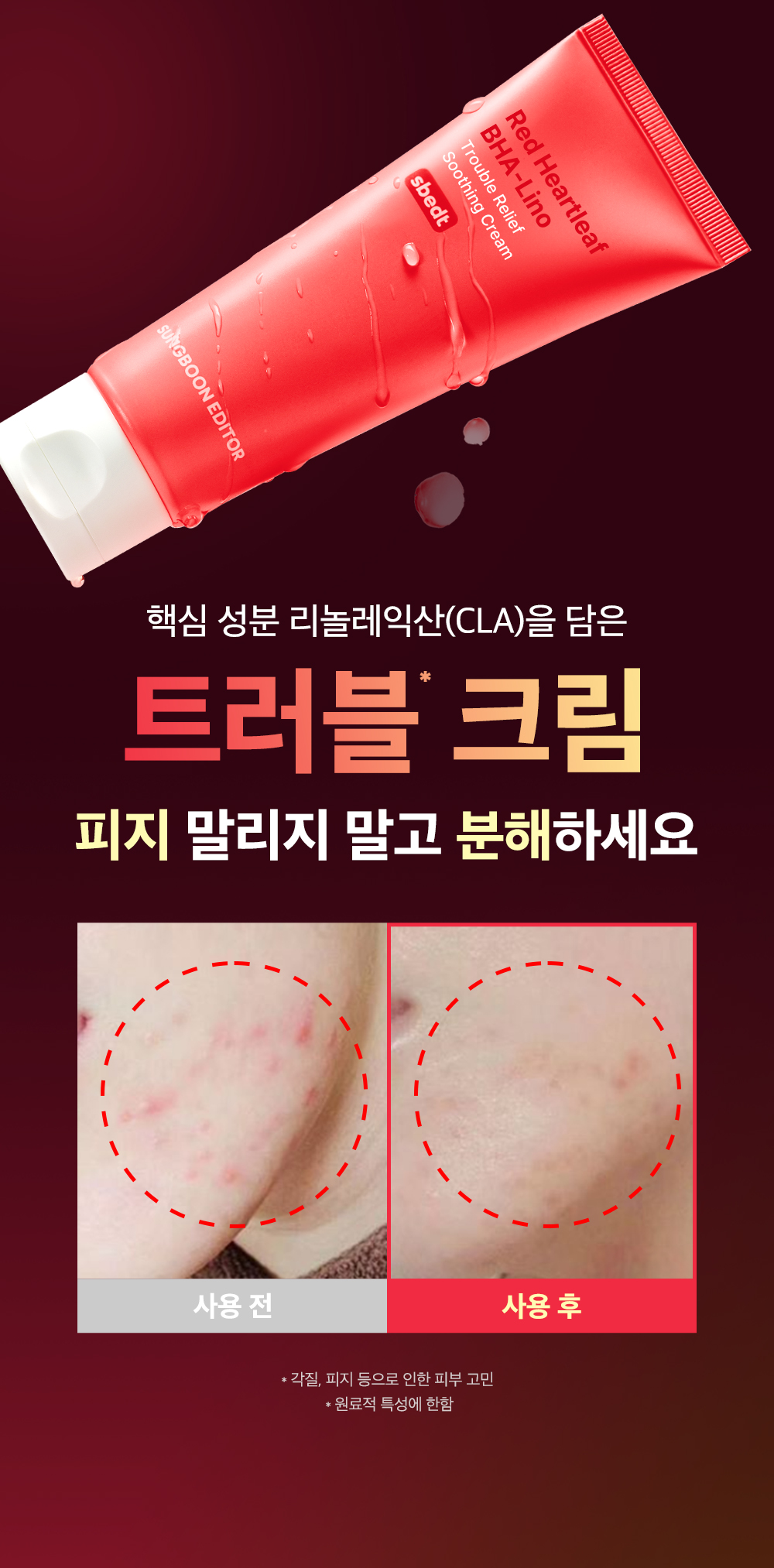 sungboon editor red houttuynia moisturizing cream