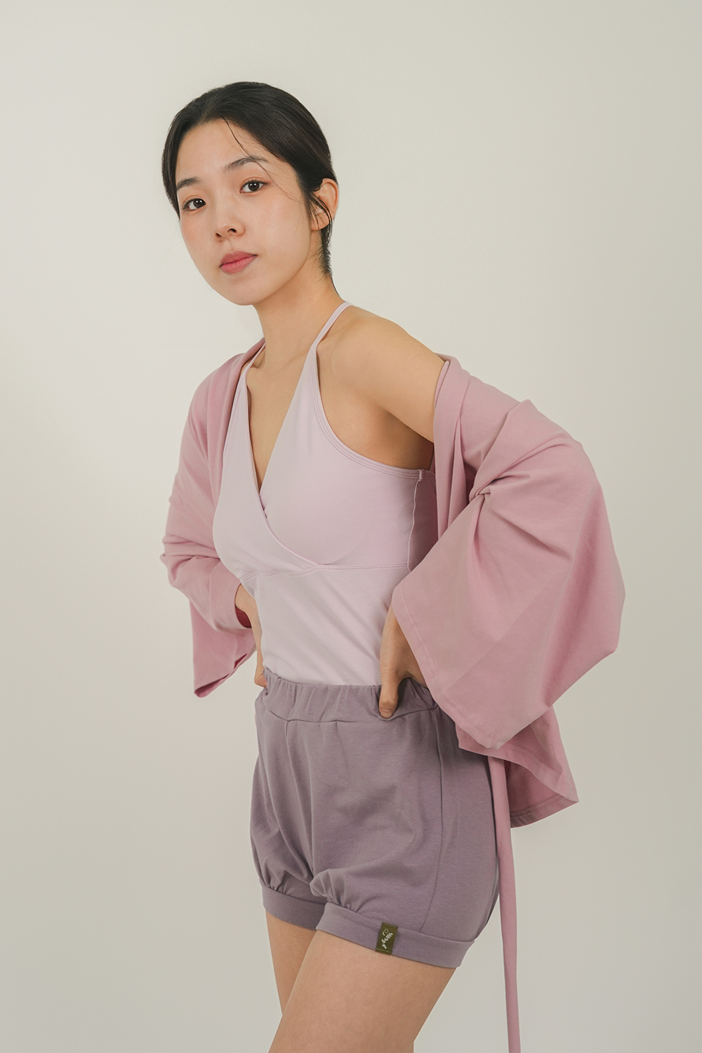 [에스라티] 나크리 홀터넥 캐미솔 요가탑 요가복 필라테스옷 운동복 상의 롱브라탑 요가나시