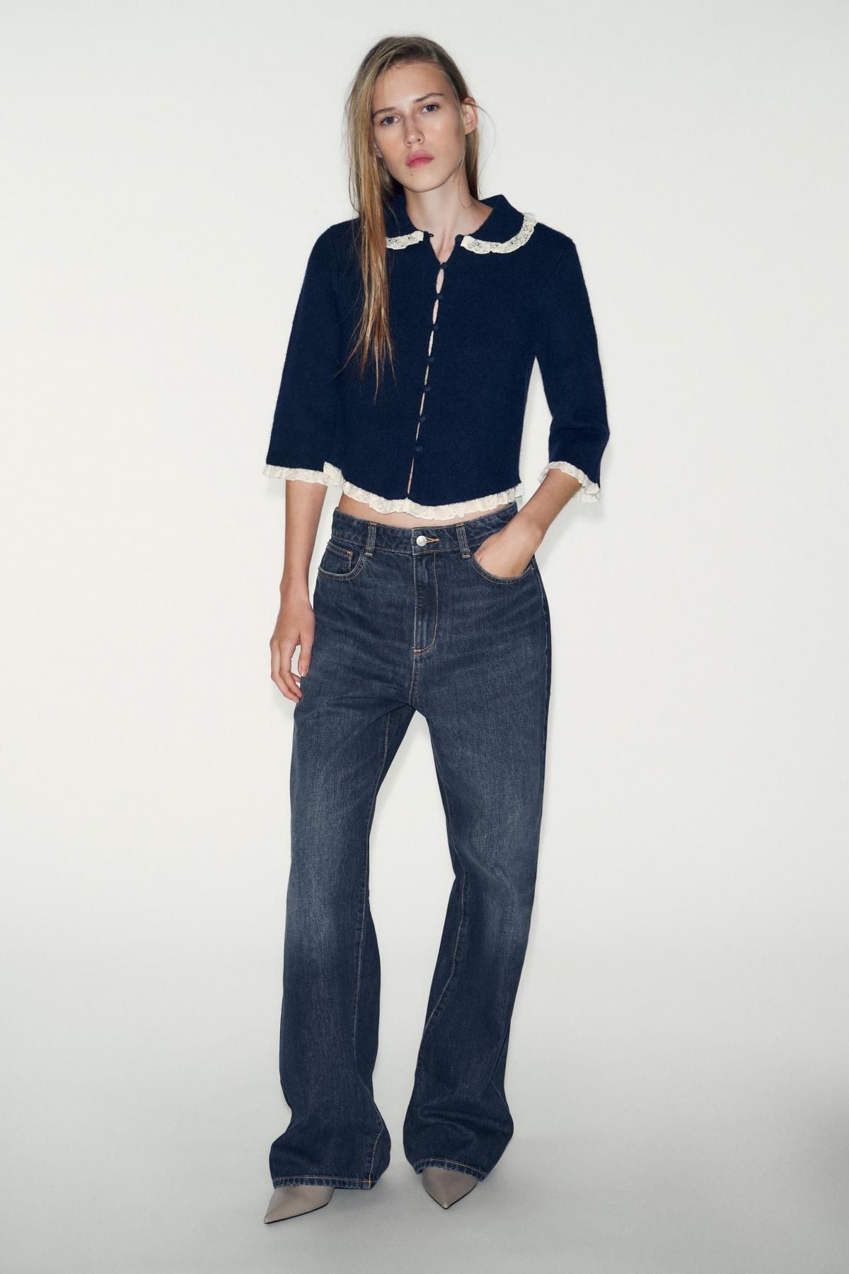 자라 레이스 피터팬카라 가디건 9598/226 NAVY BLUE - 상세 이미지 2
