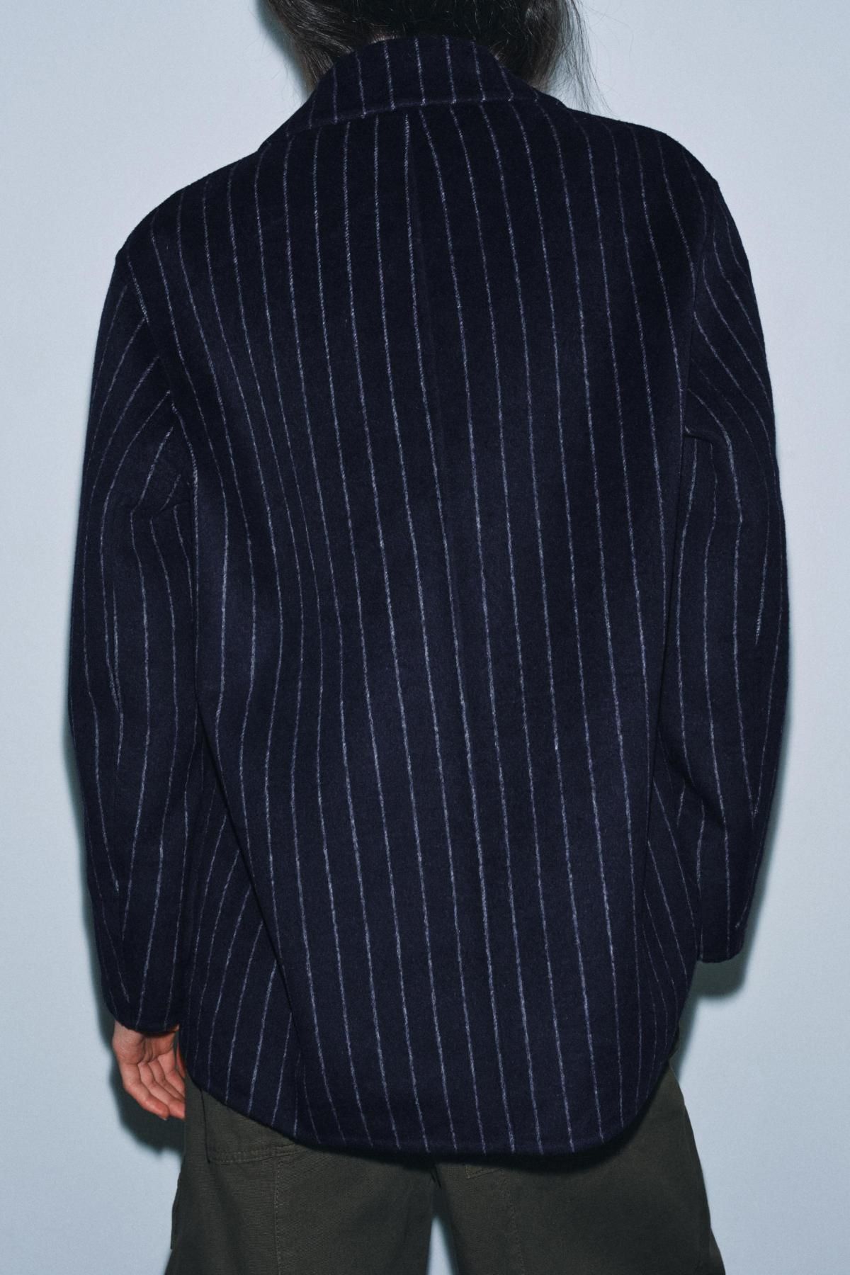자라 테크니컬 핀스트라이프 울 테일러드 재킷 7522/247 STRIPED - 상세 이미지 4