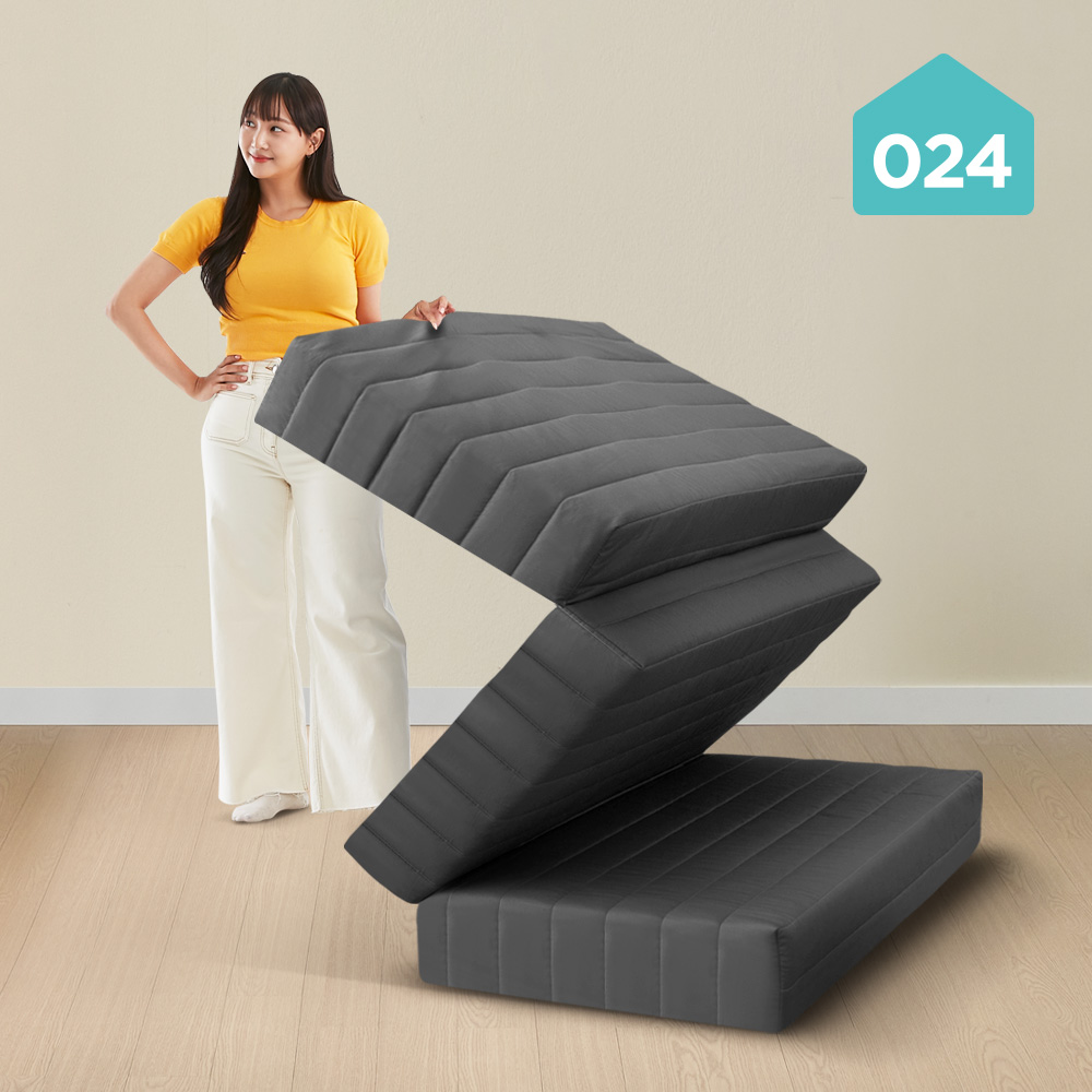 024홈 국민토퍼 3단 접이식 매트리스 단단한 16cm 퀸 - 상품 이미지
