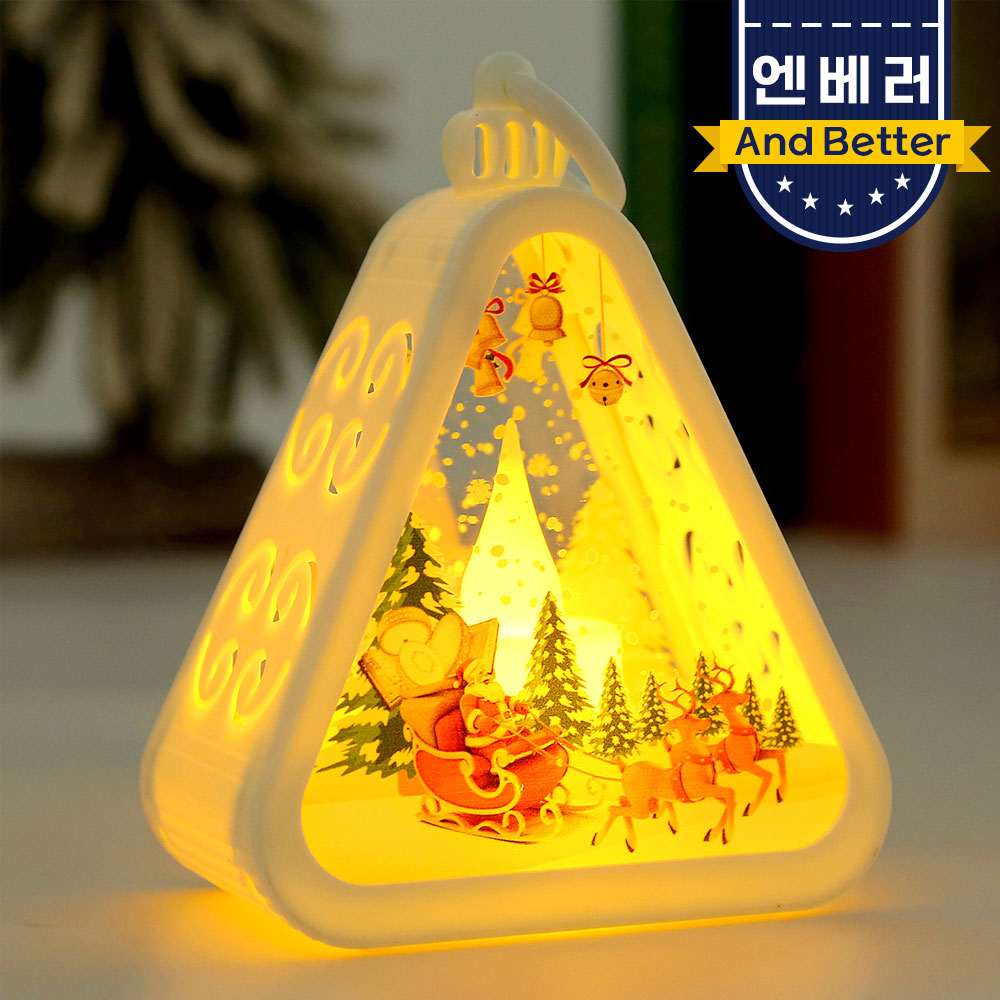 [1+1] 미니 크리스마스 소품 선물 눈사람 스노우볼 크리스마스조명 산타클로스 무드등 - 상세 이미지 3
