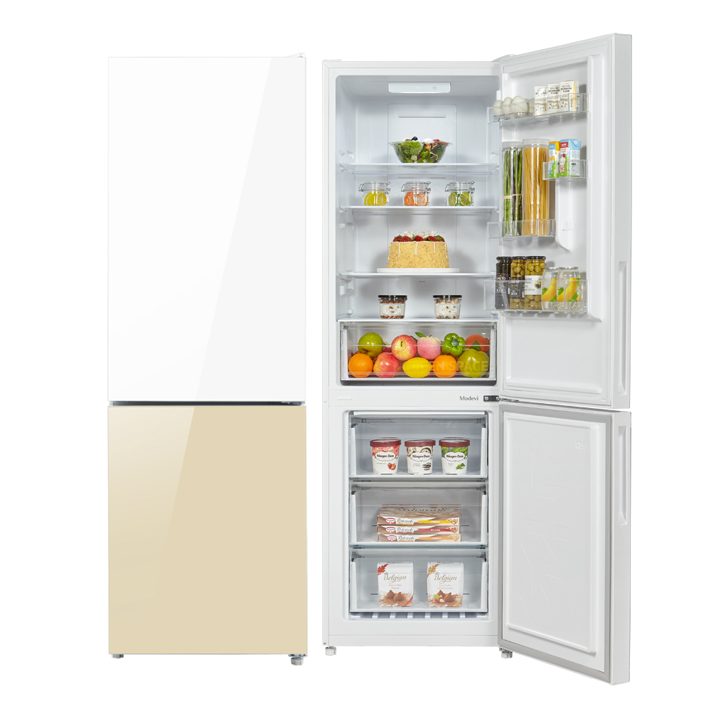 캐리어 2도어 하냉동 파스텔냉장고 312L 베이지 MRNC312ESM1