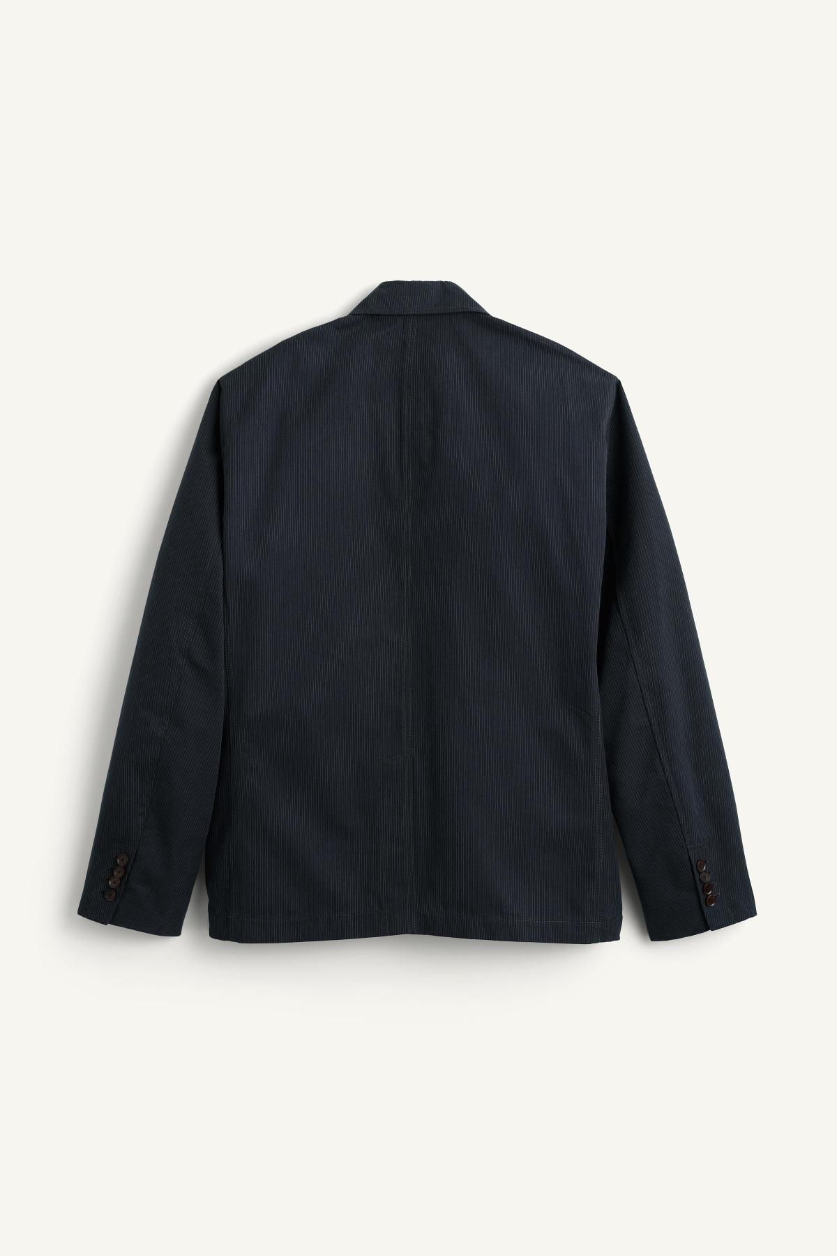 자라 테크니컬 코튼 테일러드 블레이저 6367/319 DARK NAVY - 상세 이미지 5