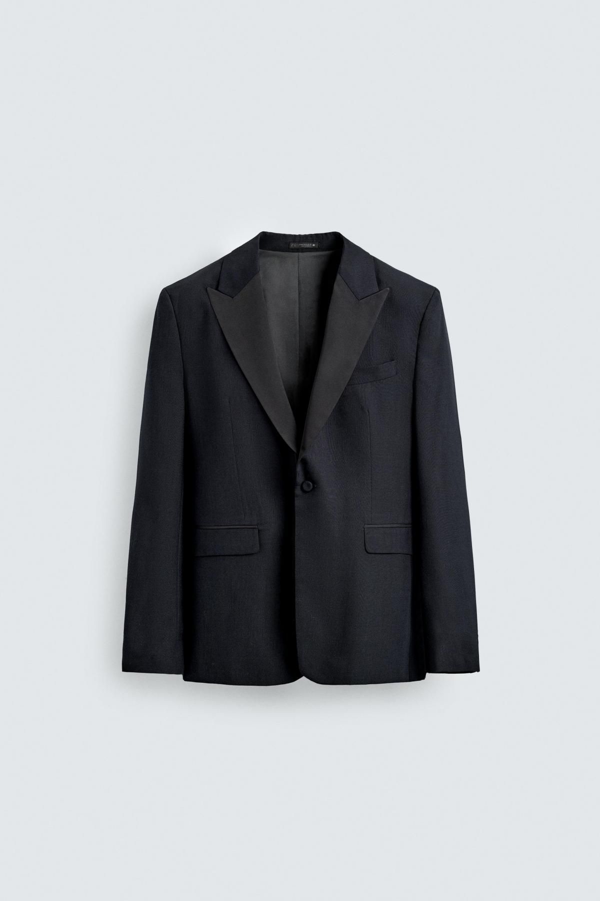 자라 울 블렌드 테일러드 디너 재킷 9380/004 NAVY BLUE - 상품 이미지