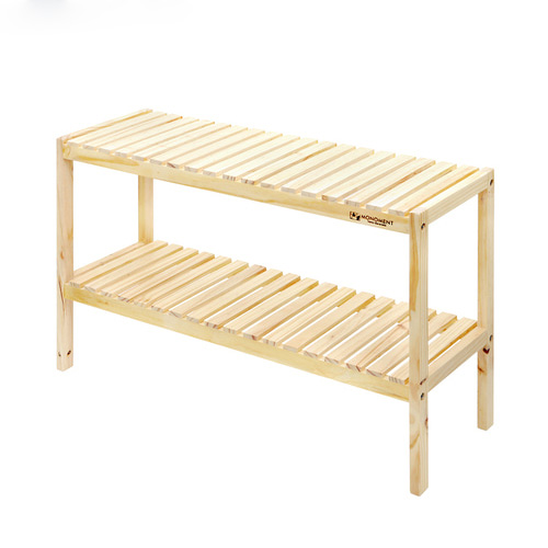 현관 신발장 오픈형 사무실 학원 원룸 DIY 선반 800x260x500mm, 2단, 원목