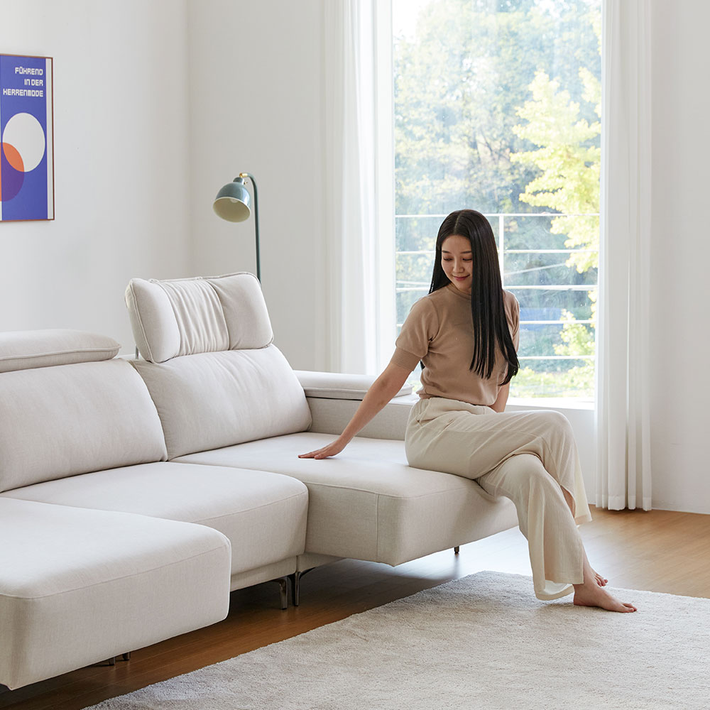 모던홈즈 스너글 패브릭 슬라이딩 모션 리클라이너 4인 소파