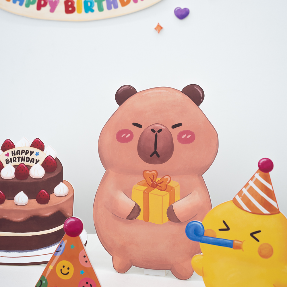 [미소쌤] 카피바라 파티 포토존 생일 기념일 행사 환경구성 데코 소품 - 상세 이미지 3