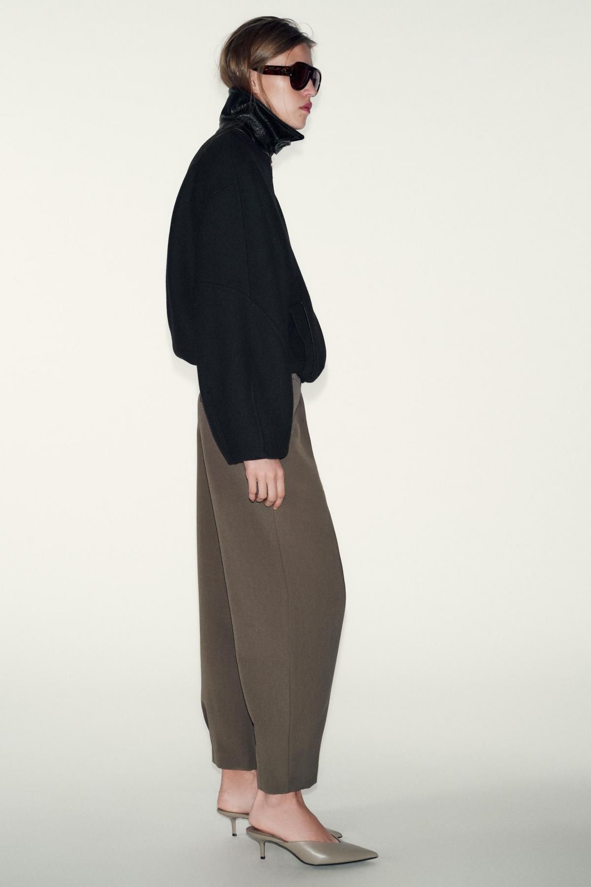 자라 테크니컬 플리츠 캐롯 슬랙스 팬츠 8372/146 LIGHT KHAKI - 상세 이미지 3
