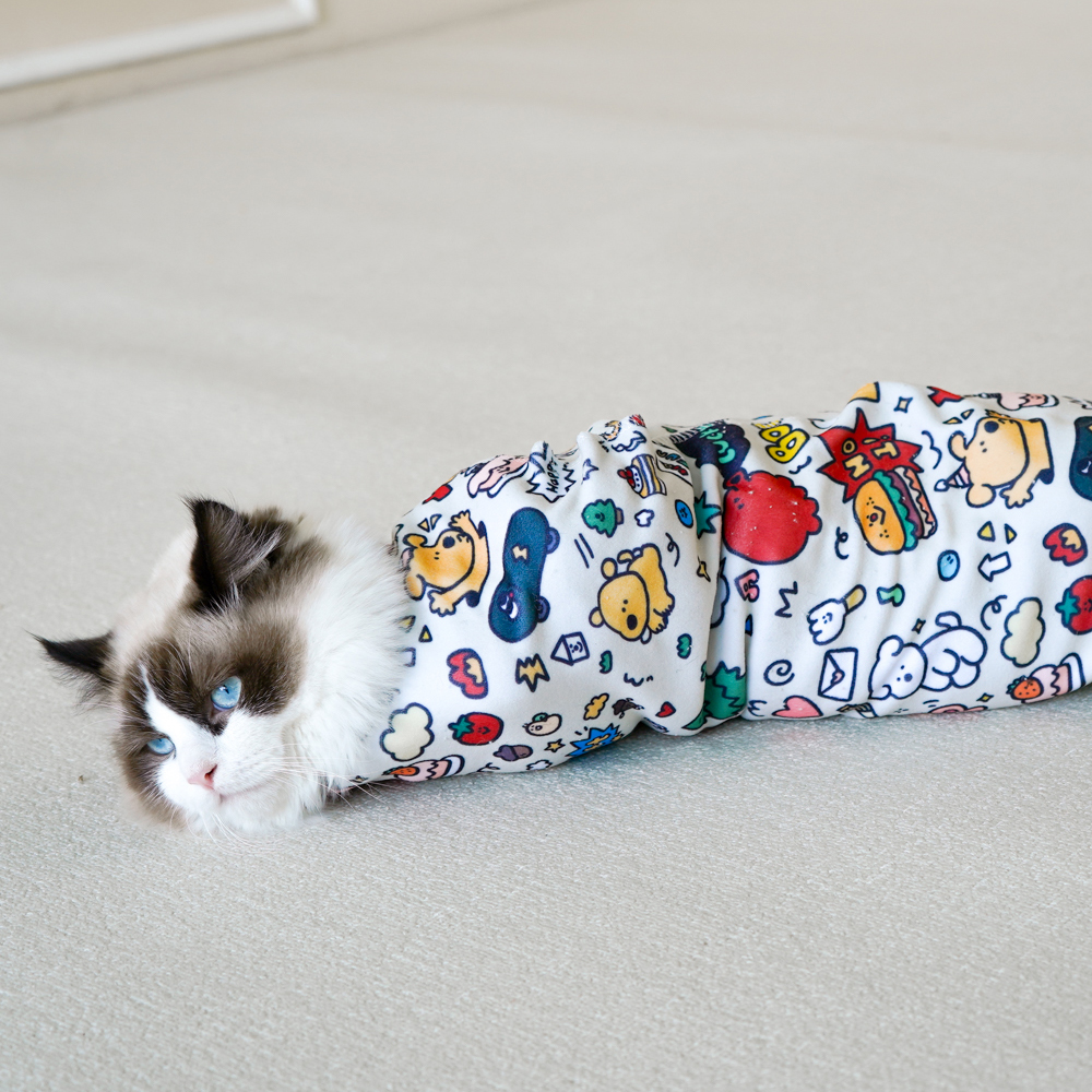 개과천선 트랩핑 고양이 블랭킷 특수자접착원단 강아지 보정 요술 담요