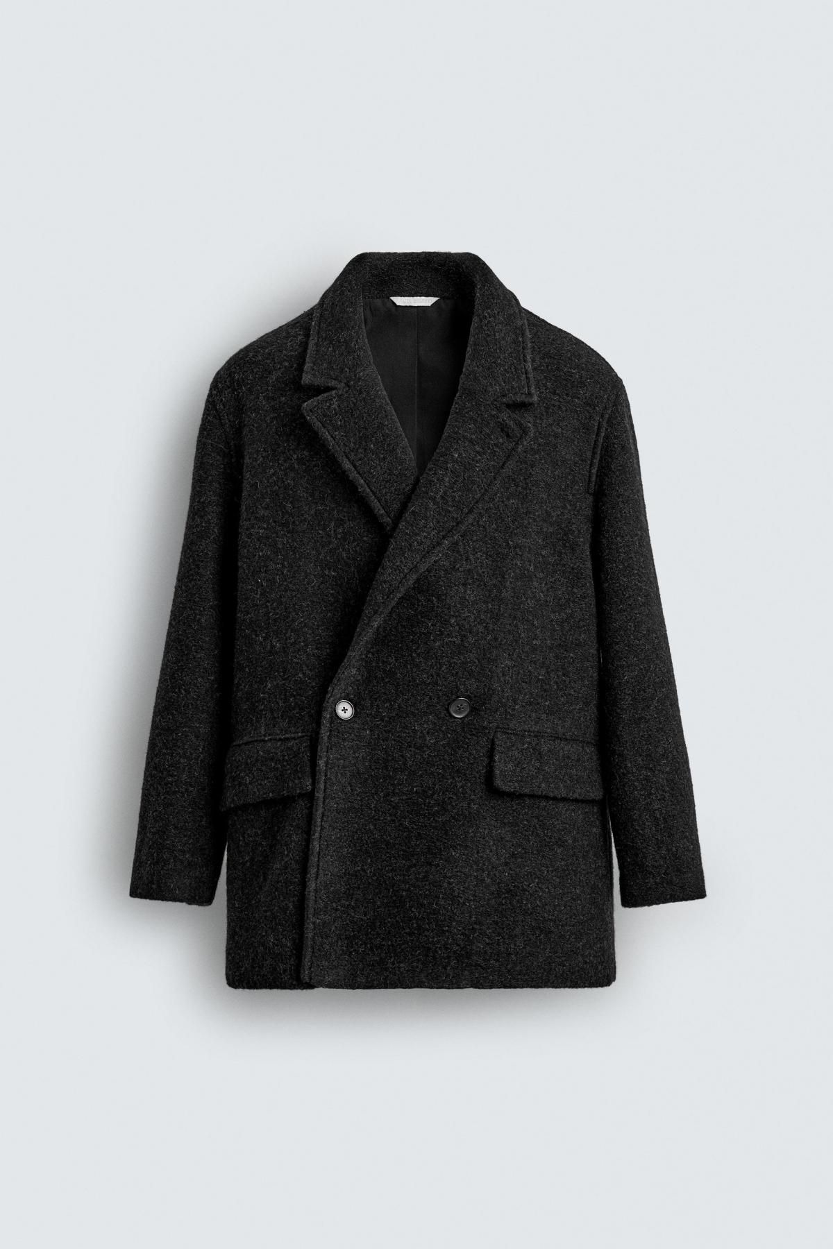 자라 울 블렌드 더블브레스트 피코트 9488/120 GREY - 상품 이미지