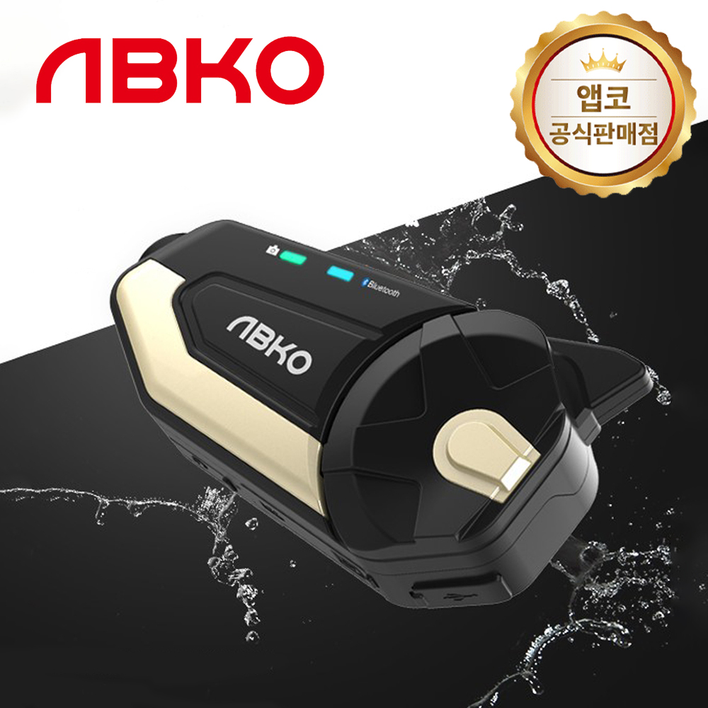앱코 TPLEX FHD 헬멧 블랙박스 블루투스 골드블랙 - 메인 이미지